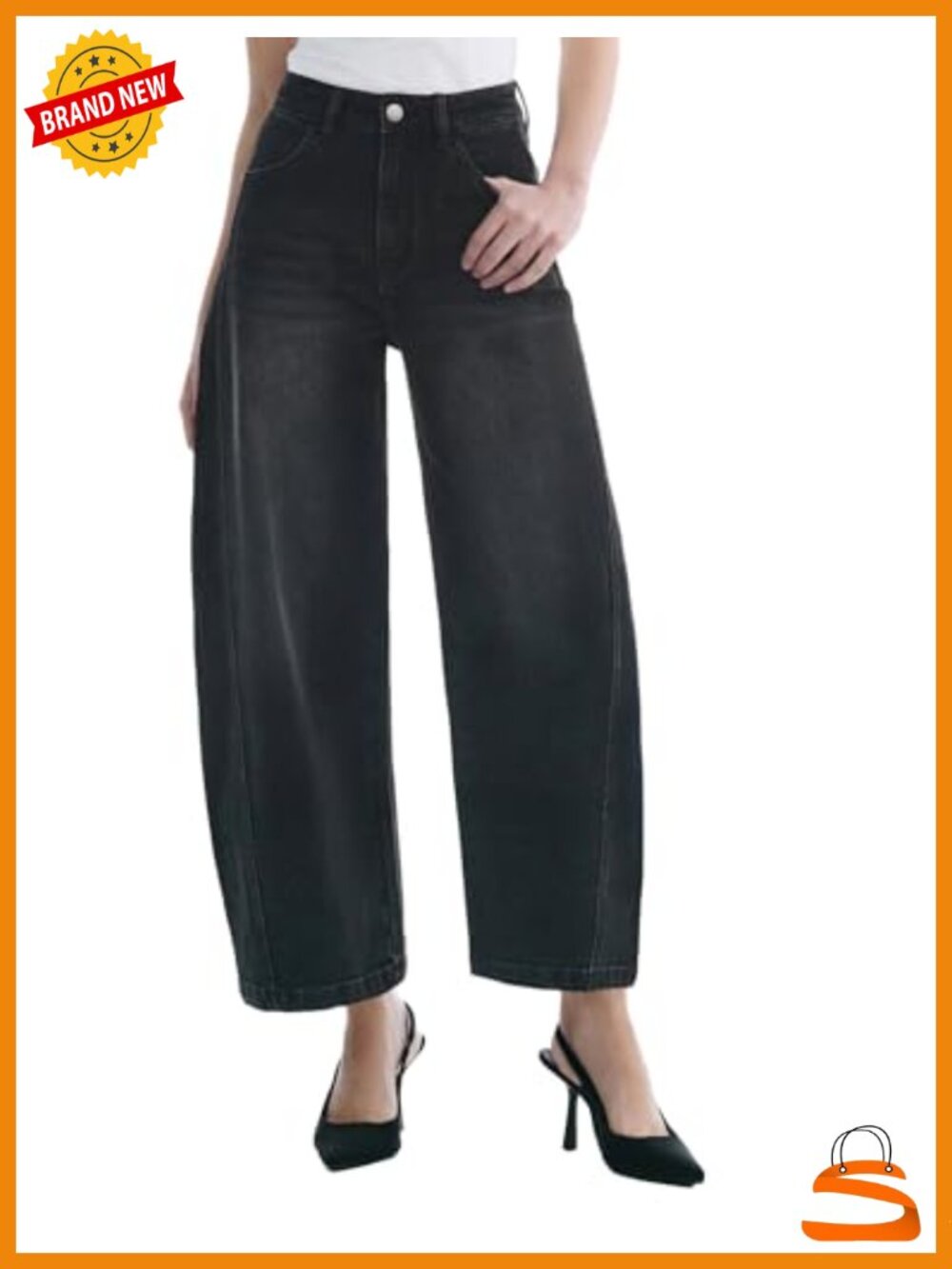 Barrel Jeans for Women Baggy High Waisted Wide Leg Stretchy Y2K Ankle Denim